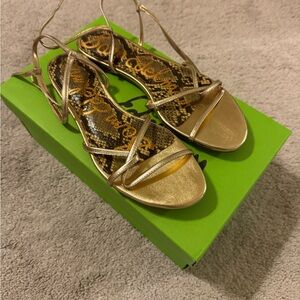 Sam Edelman Gold Strappy Sandals